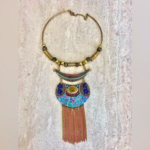 Buena Onda - Nayarit one of a kind handmade brass beaded necklace.